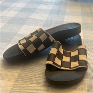 Vans Black and White Checkered Sandals